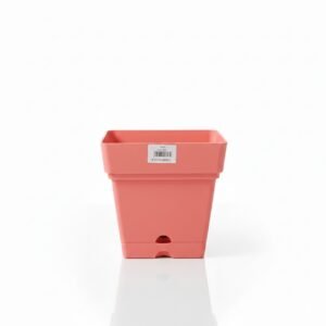 أصيص زرع بلاستيك مربع من مينترا - 18 سم - لون بطيخي