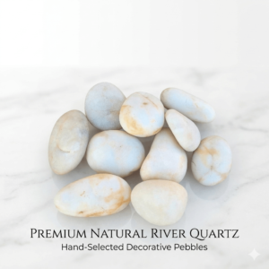 زلط كوارتز ملكي فاخر Premium Quartz - حصى زينة طبيعي ناعم للمزهريات والديكور المودرن (1 كجم)